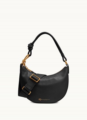 Hobo Taška Donna Karan Roslyn Small Čierne Zlate | SK_DK59381