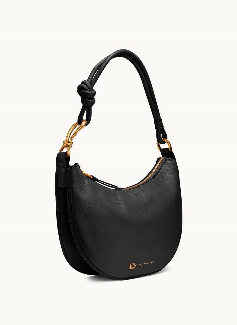 Hobo Taška Donna Karan Roslyn Small Čierne Zlate | SK_DK89354