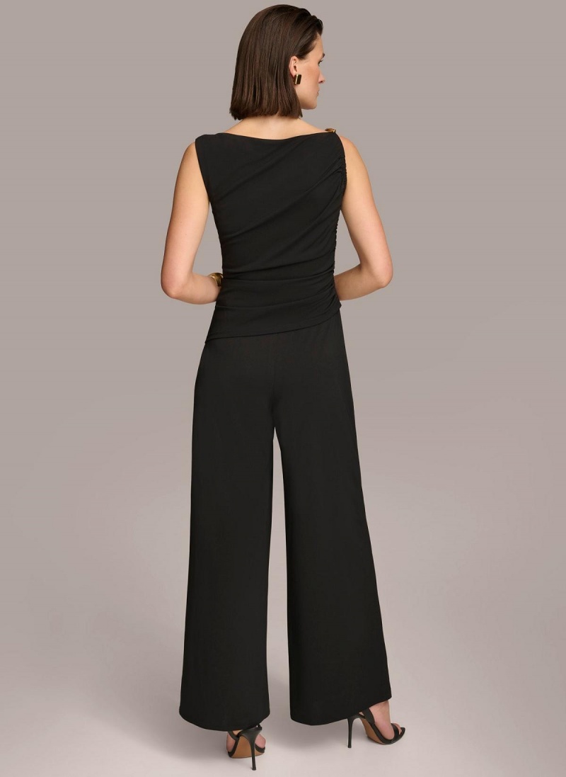 Kombineza Donna Karan Jumpsuit With Hardware Čierne | SK_DK47236