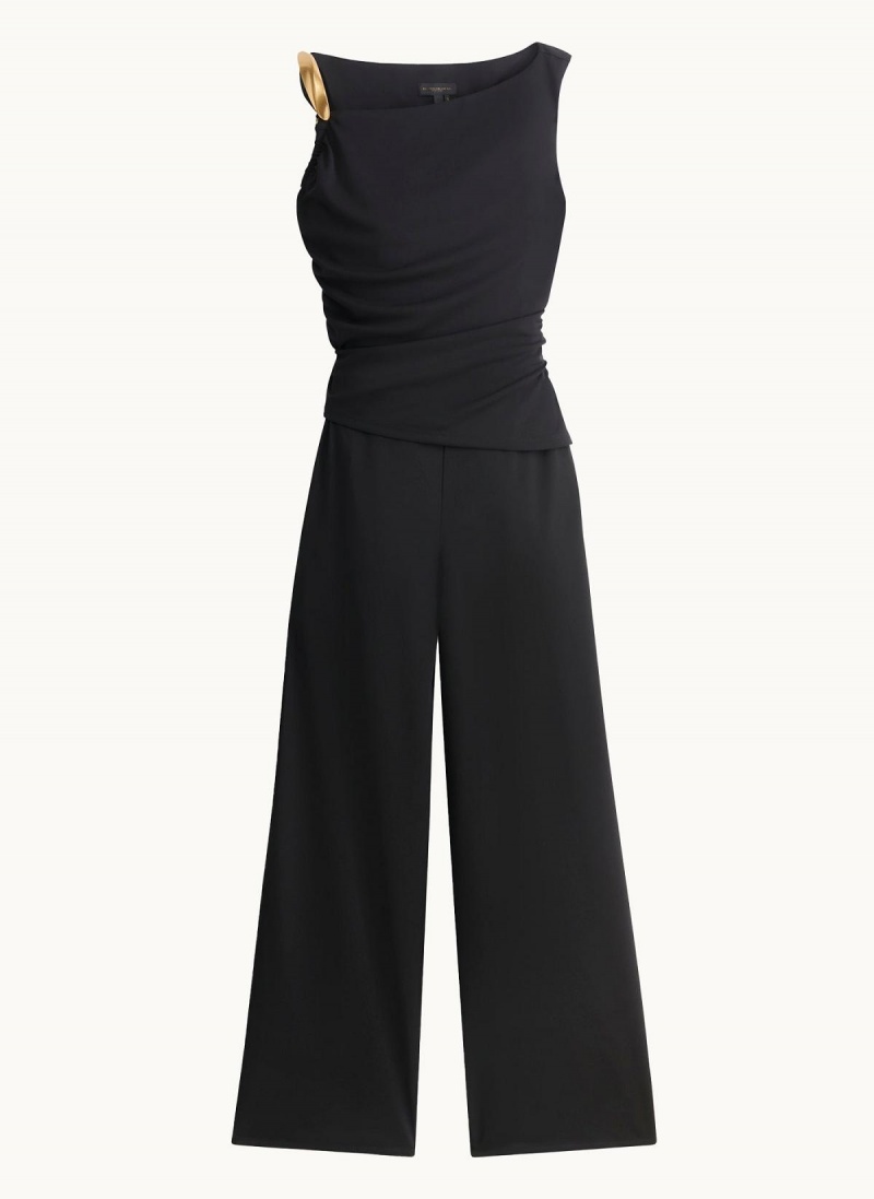 Kombineza Donna Karan Jumpsuit With Hardware Čierne | SK_DK47236