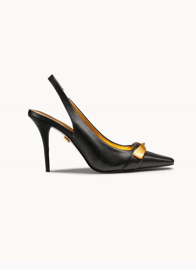 Podpätky Donna Karan Sayer Slingback Čierne | SK_DK94136