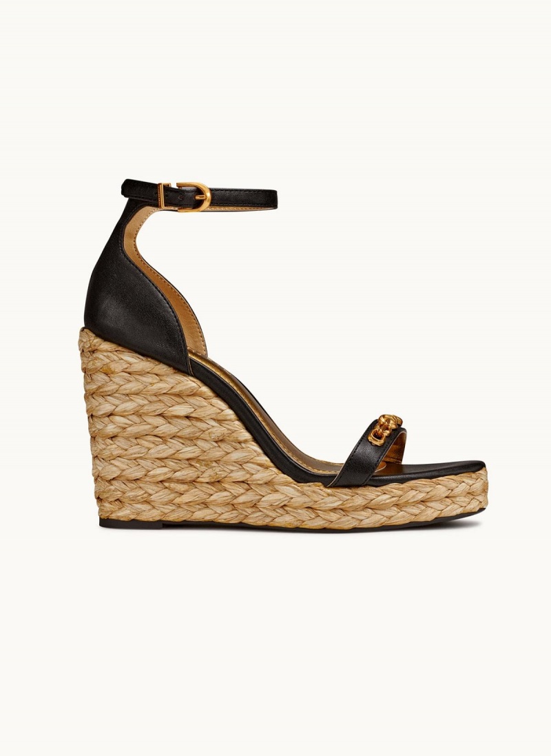 Podpätky Donna Karan Yulissa Ankle Remienkove Espadrille Čierne | SK_DK69945