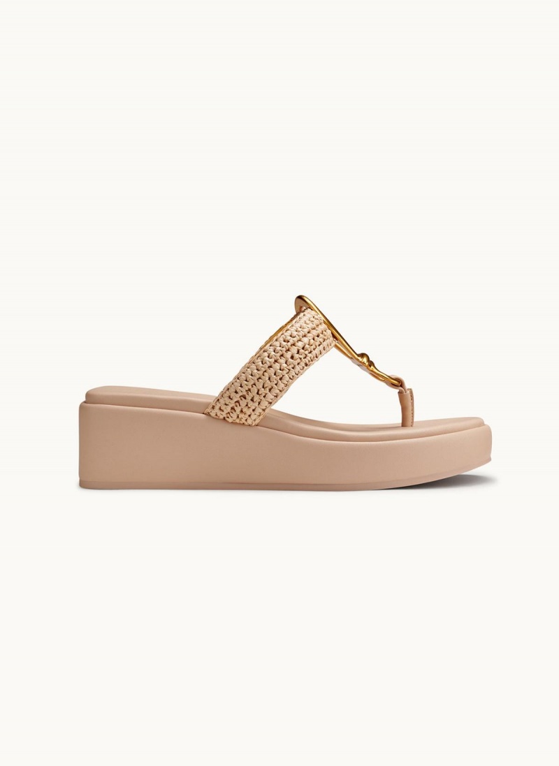 Sandale Donna Karan Harlyn Wedge Béžové Béžové | SK_DK33565