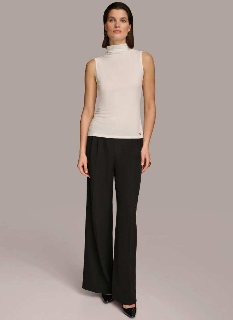 Sweaters and Tops Donna Karan Mockneck Krém | SK_DK58750