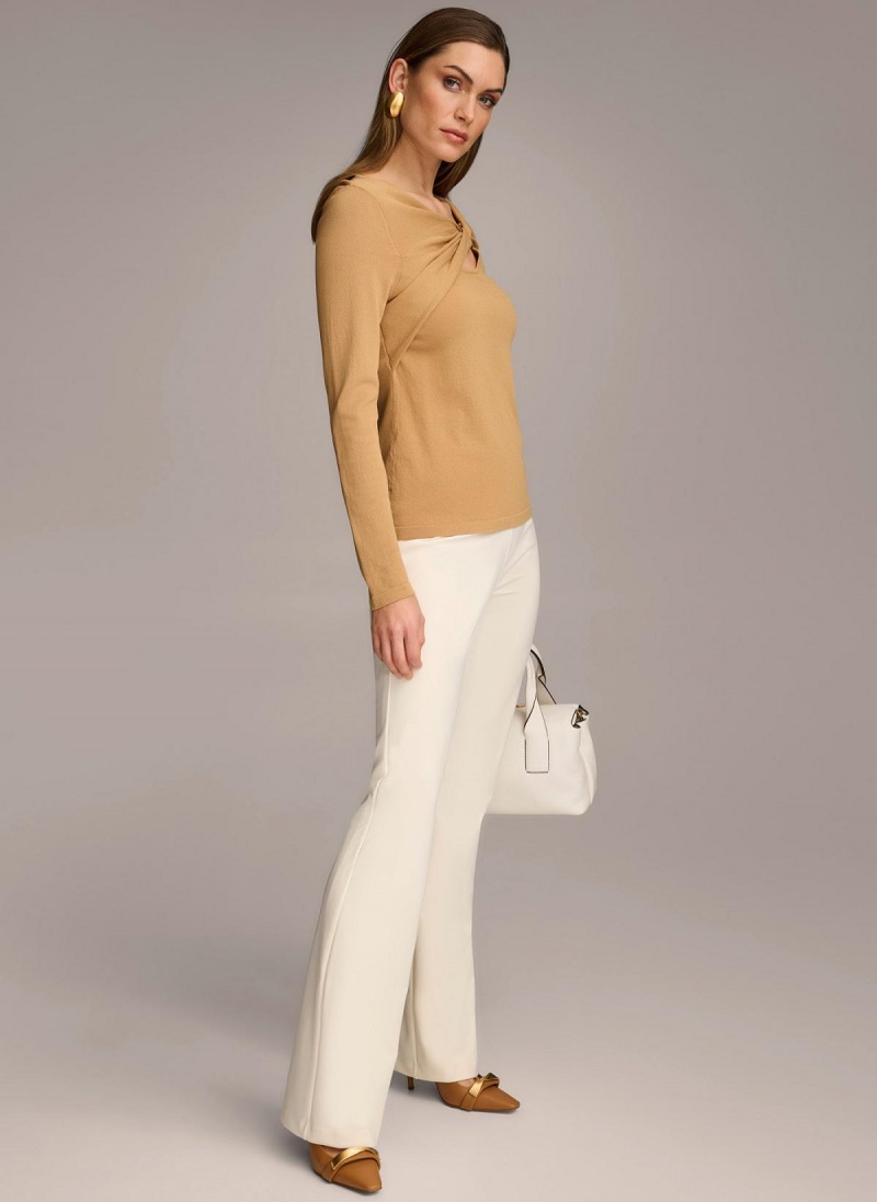 Sweaters and Tops Donna Karan Prackou Hardware Hnede | SK_DK90515