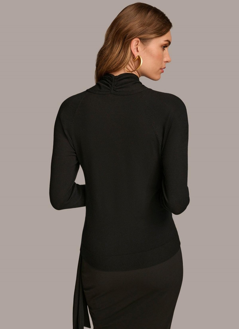 Sweaters and Tops Donna Karan Twist Front Čierne | SK_DK49863