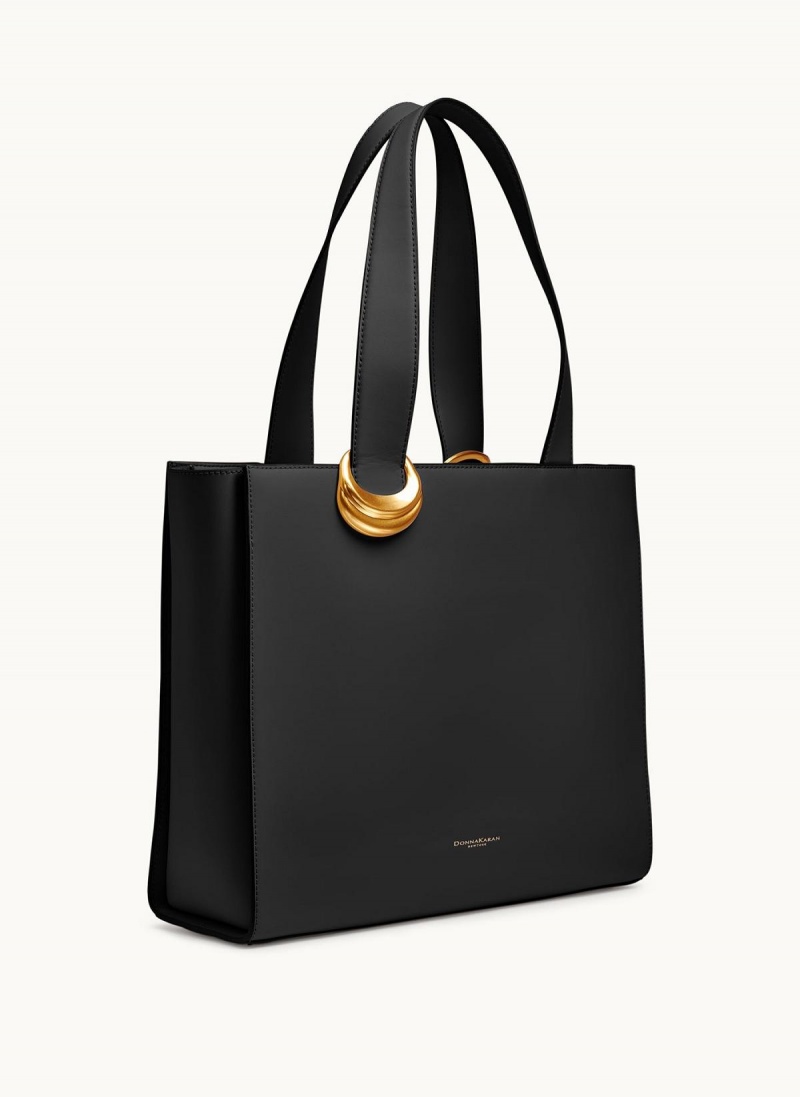 Tote Donna Karan Hewlett Čierne Zlate | SK_DK37959